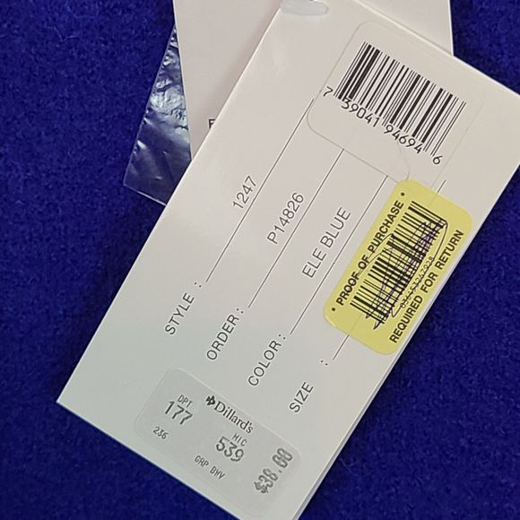 NWT Lisa Int. Women (L) Blue Boiled Wool Vest w/Faux Fur Collar-HAS ISSUES - Picture 16 of 16